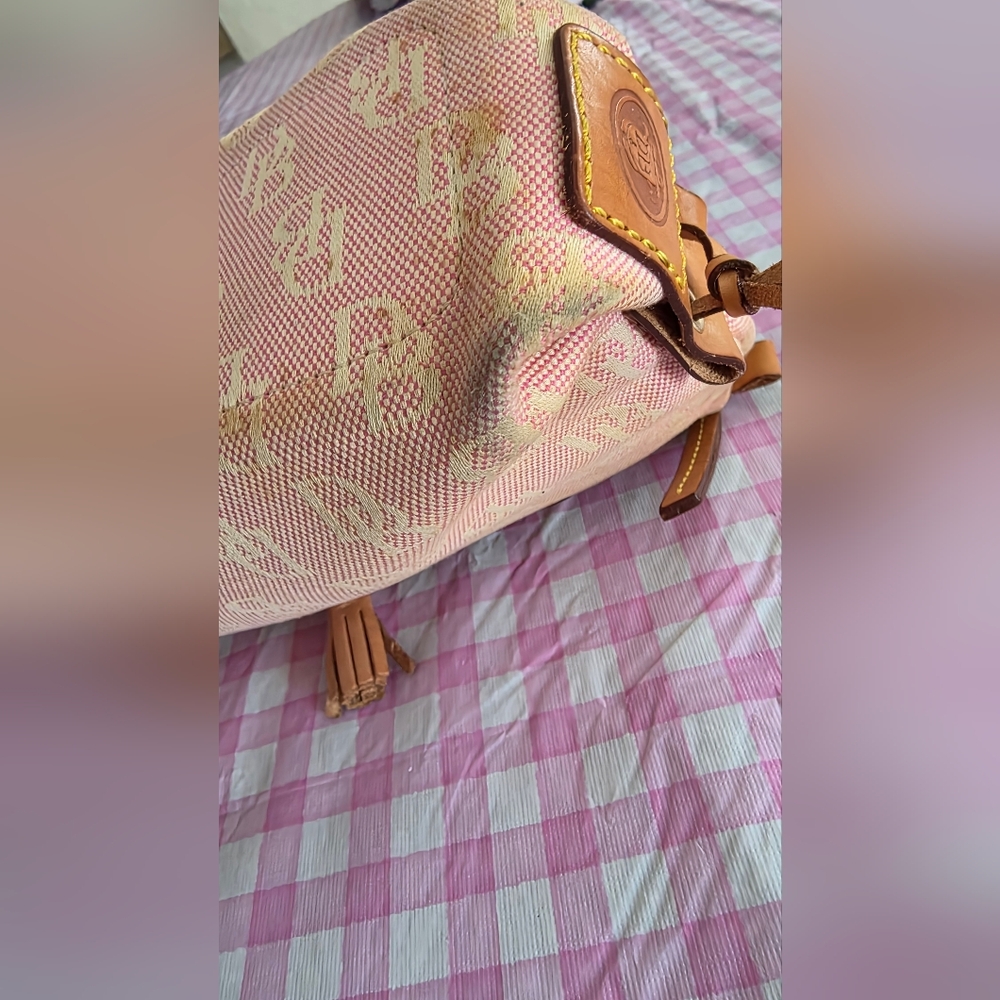 Dooney & Bourke Signature Canvas, Leather Details, Vintage - Picture 7 of 15